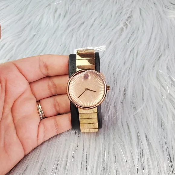 New Movado Edge Rose Gold PVD Ladies Watch - Picture 4 of 10